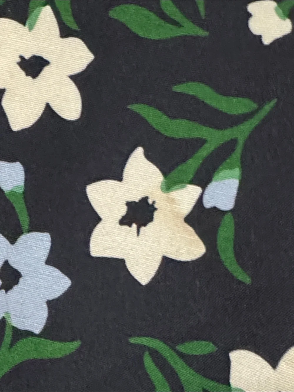 Kate Spade Tote-Navy Floral-Cloth-OpenTop-Large Size-GUC